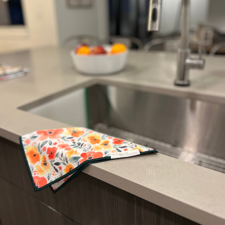 Floral Tribe | Waffle Weave Microfiber Towels Kitchen & Bath Hand Towels Reversible Hand Towel | Towel Collective | Cody, WY