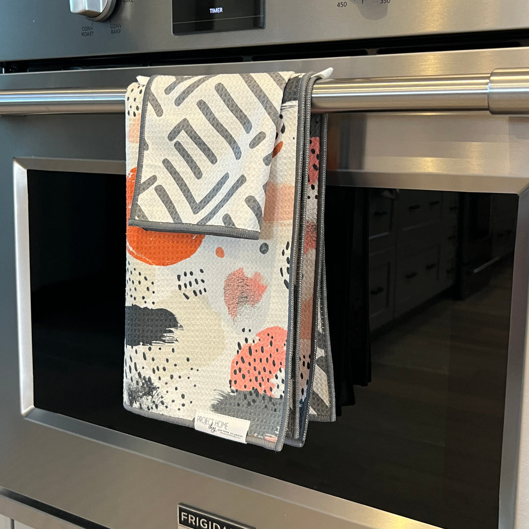 Abstract Circus | Waffle Weave Microfiber Towels Kitchen & Bath Hand Towels Reversible Hand Towel | Towel Collective | Cody, WY