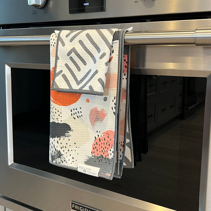 Abstract Circus | Waffle Weave Microfiber Towels Kitchen & Bath Hand Towels Reversible Hand Towel | Towel Collective | Cody, WY