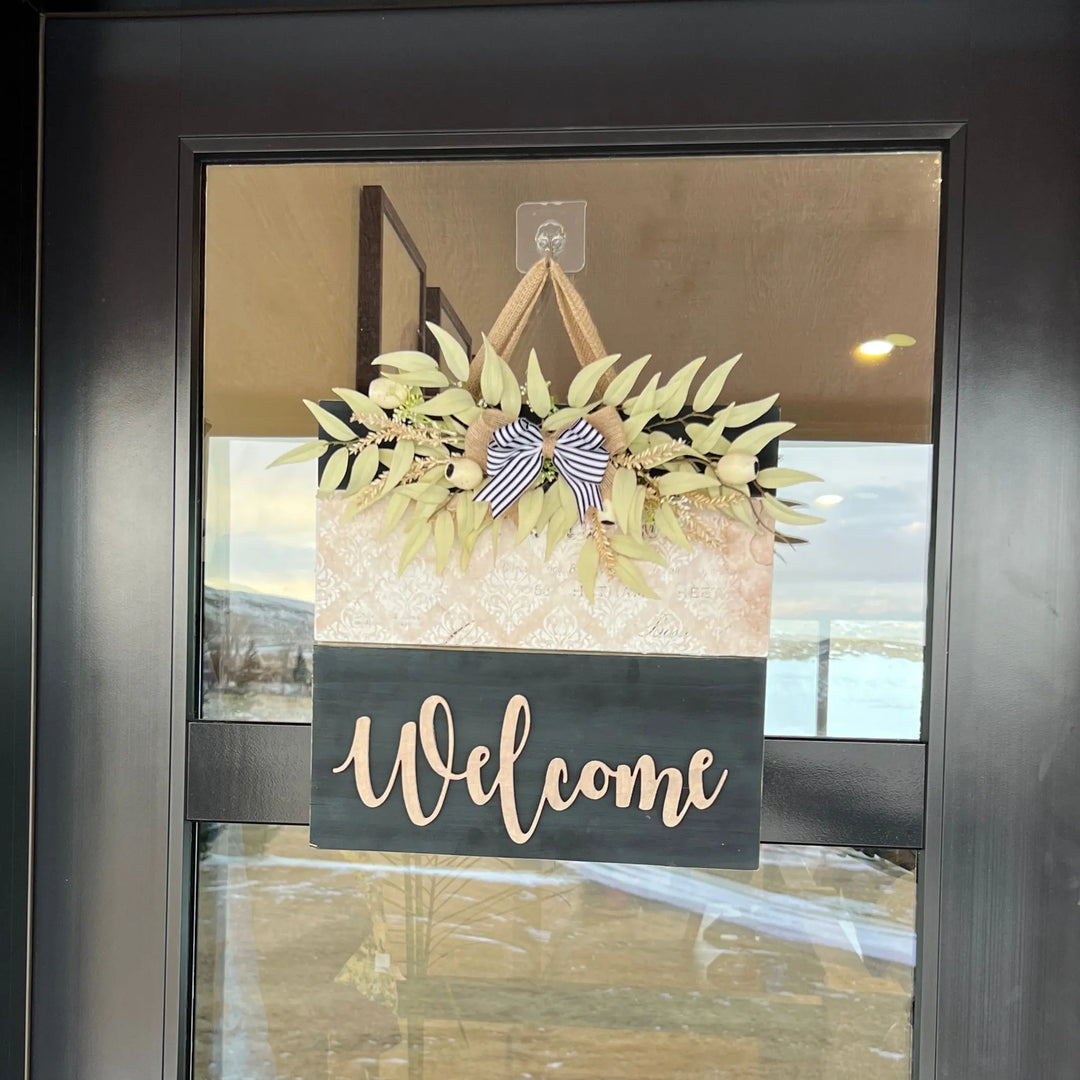 Seize the Door | Interchangeable Door Sign | Welcome Decor Reversible Hand Towel | Towel Collective | Cody, WY