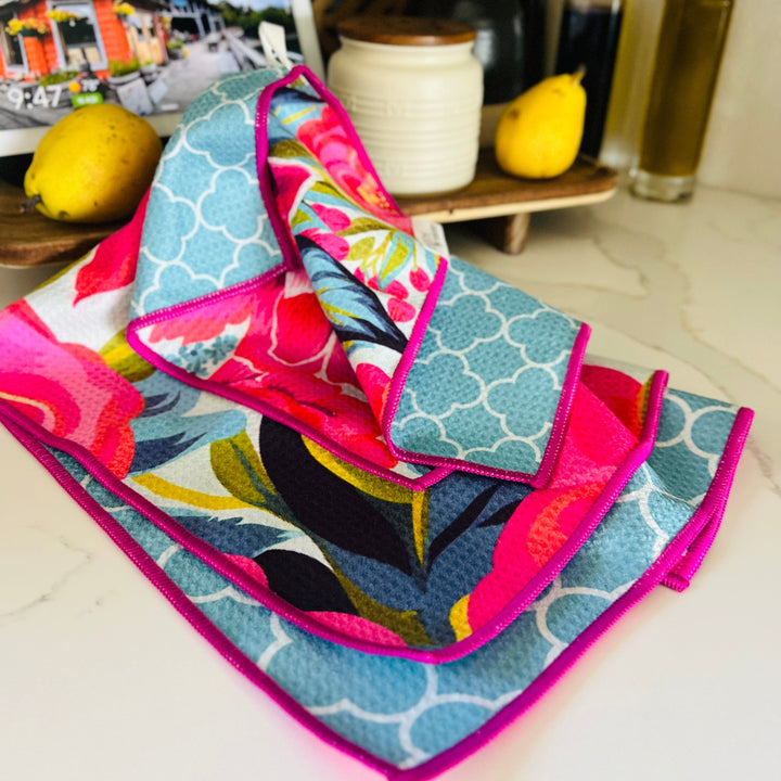 Flourish | Waffle Weave Microfiber Towels Kitchen & Bath Hand Towels Reversible Hand Towel | Towel Collective | Cody, WY