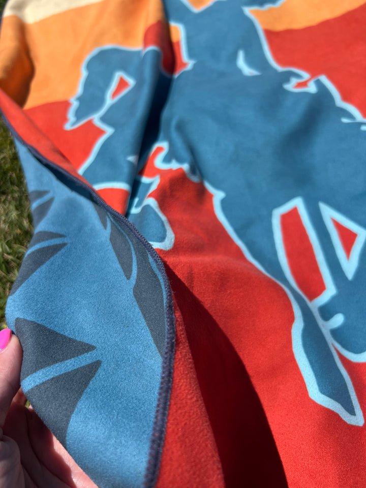 Wyoming Cowboy Pool Towel | Microsuede Sand Resistant Pool Towel