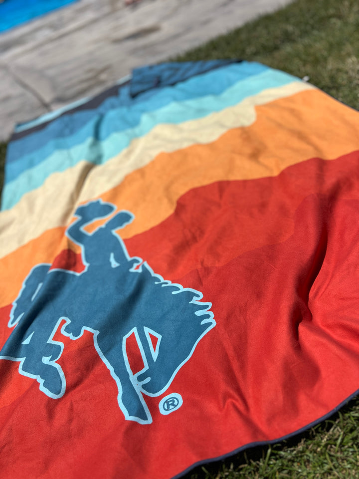 Wyoming Cowboy Pool Towel | Microsuede Sand Resistant Pool Towel