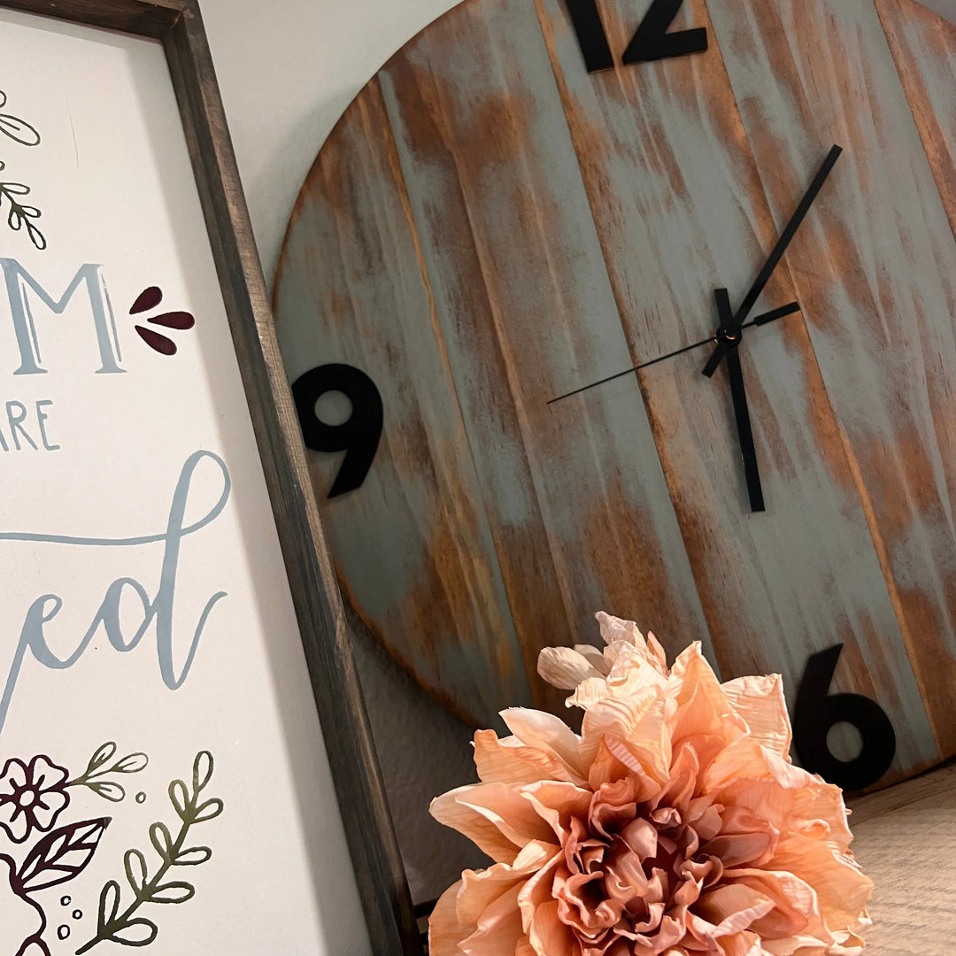 It's Like Clockwork | DIY Wooden Wall Clock Kit Decor Reversible Hand Towel | Towel Collective | Cody, WY