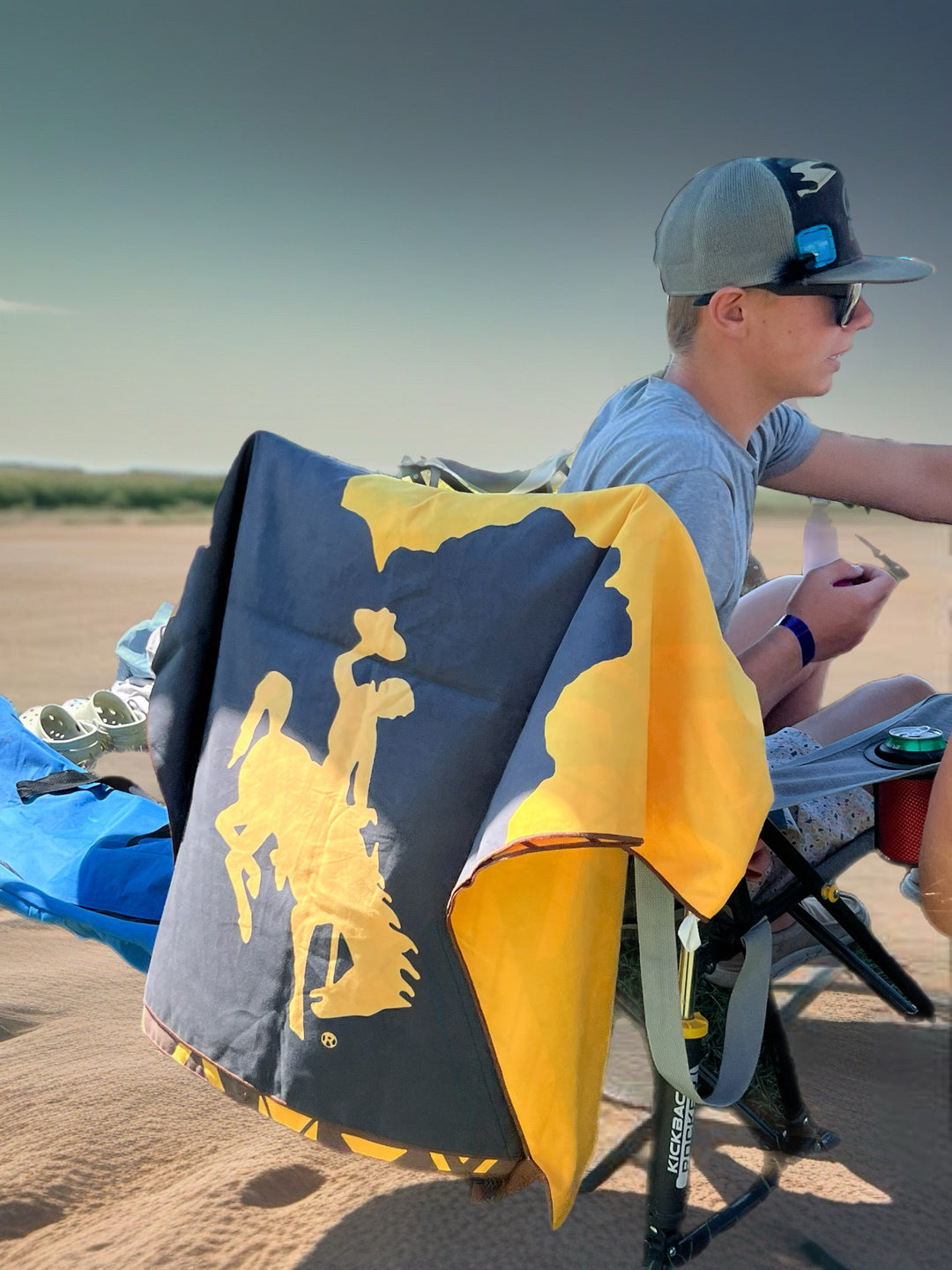 Home of the Brown & Gold Beach Towel | Microsuede Sand Resistant Pool Towel