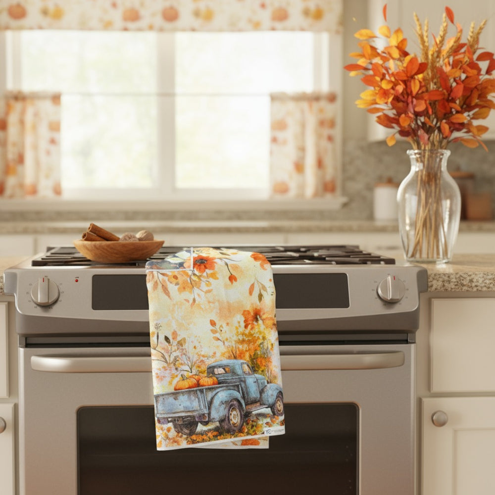 Little Blue Truck | Waffle Weave Microfiber Towels Kitchen & Bath Hand Towels Reversible Hand Towel | Towel Collective | Cody, WY