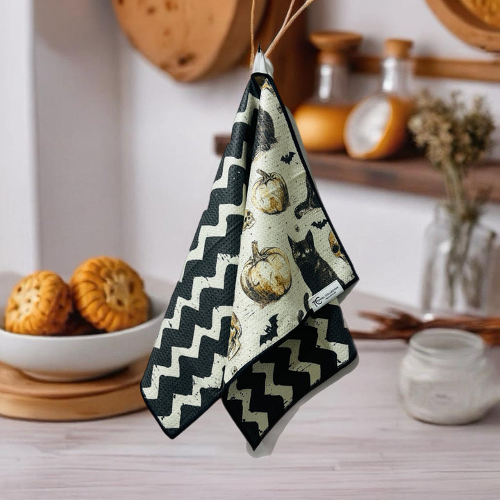 Midnight Meow | Waffle Weave Microfiber Towels Kitchen & Bath Hand Towels Reversible Hand Towel | Towel Collective | Cody, WY