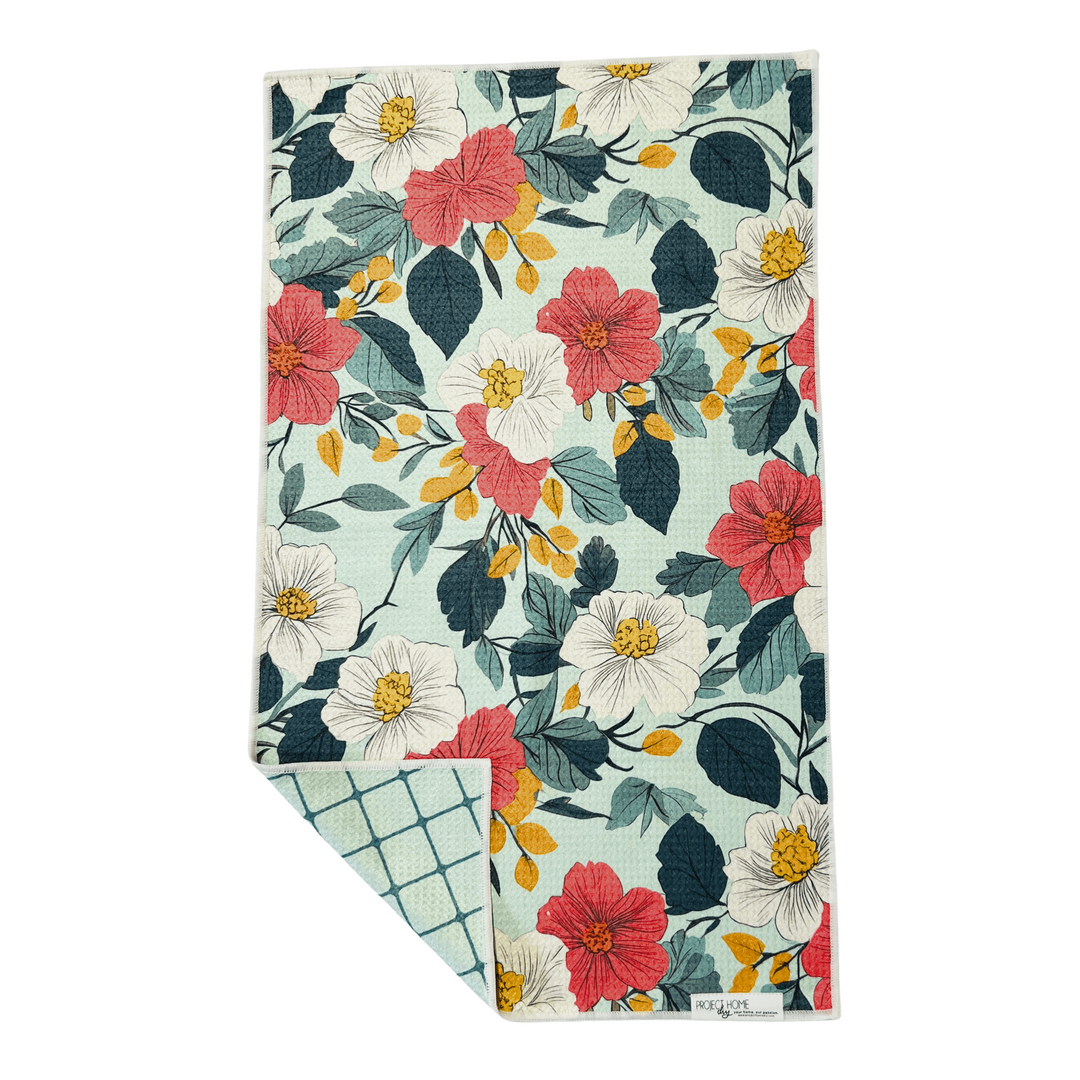 Lattice Garden | Waffle Weave Microfiber Towels Kitchen & Bath Hand Towels Reversible Hand Towel | Towel Collective | Cody, WY