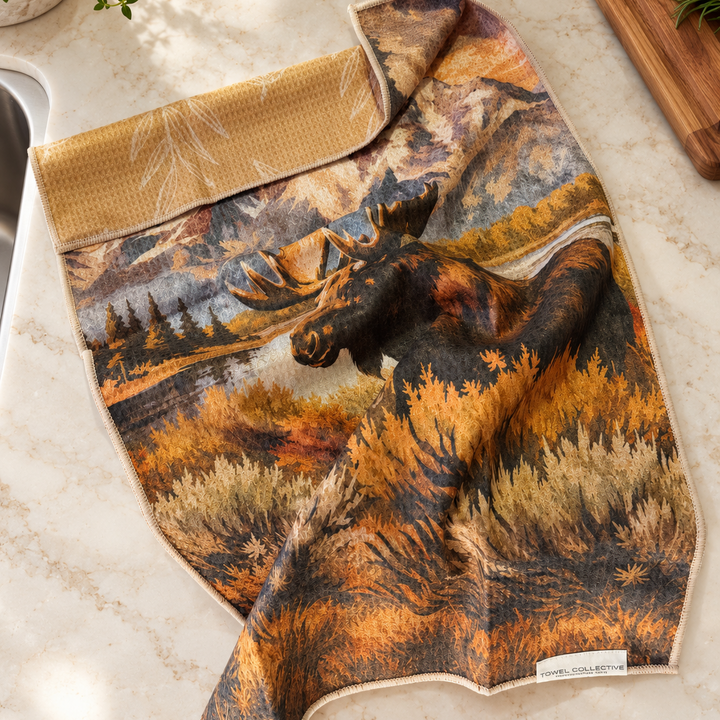 On Moose Time | Waffle Weave Microfiber Towels Kitchen & Bath
