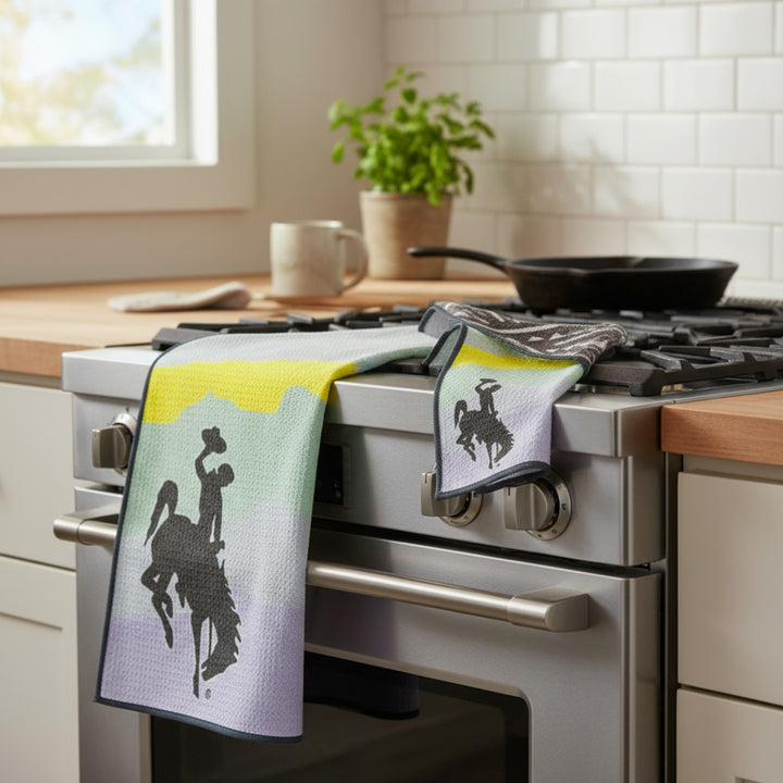 Neon Cowboy | Waffle Weave Microfiber Towels Kitchen & Bath Hand Towels Reversible Hand Towel | Towel Collective | Cody, WY