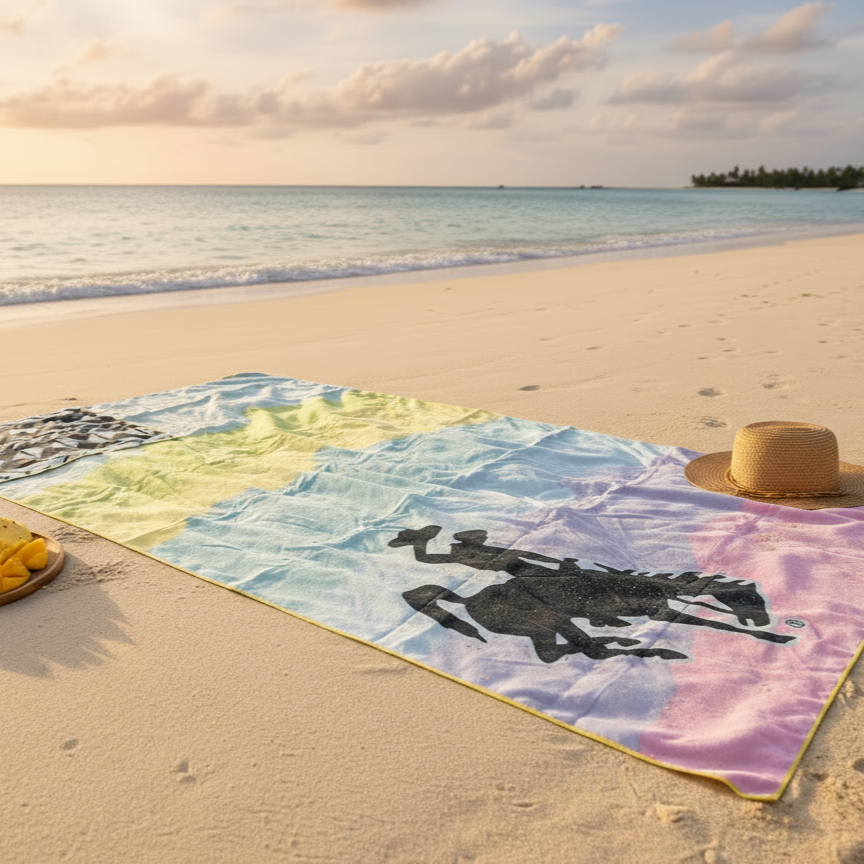 Neon Cowboy | Waffle Weave Microfiber Towels Kitchen & Bath Hand Towels Reversible Hand Towel | Towel Collective | Cody, WY