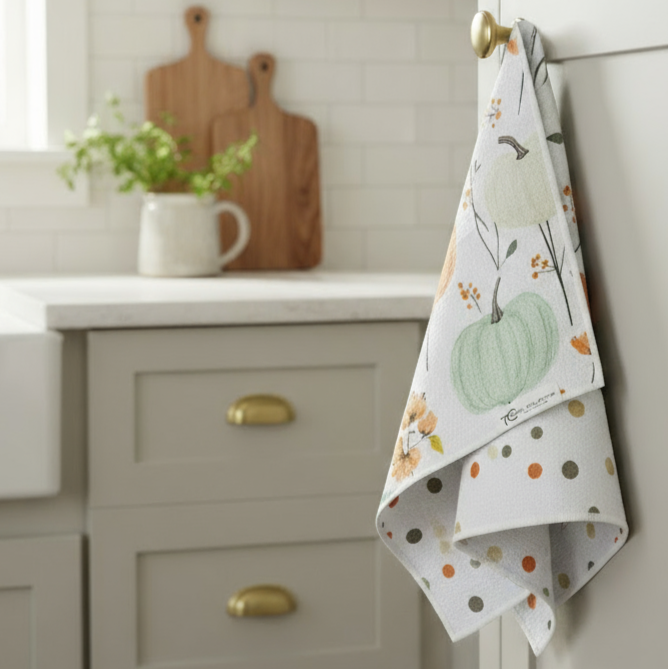 Pastel Pumpkin | Waffle Weave Microfiber Towels Kitchen & Bath Hand Towels Reversible Hand Towel | Towel Collective | Cody, WY