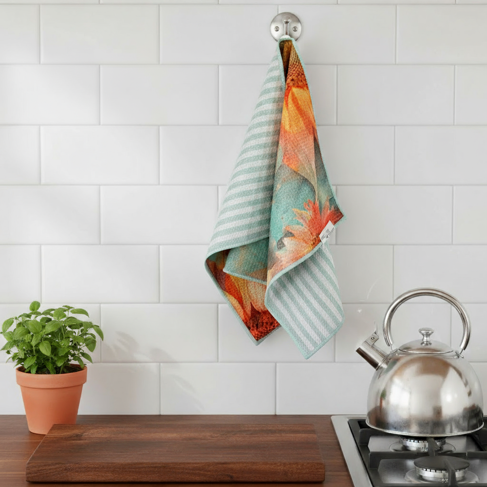 Sunny Side Up | Waffle Weave Microfiber Towels Kitchen & Bath Hand Towels Reversible Hand Towel | Towel Collective | Cody, WY