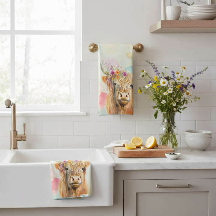 Jenny From the Highest Land | Waffle Weave Microfiber Towels Kitchen & Bath Hand Towels Reversible Hand Towel | Towel Collective | Cody, WY