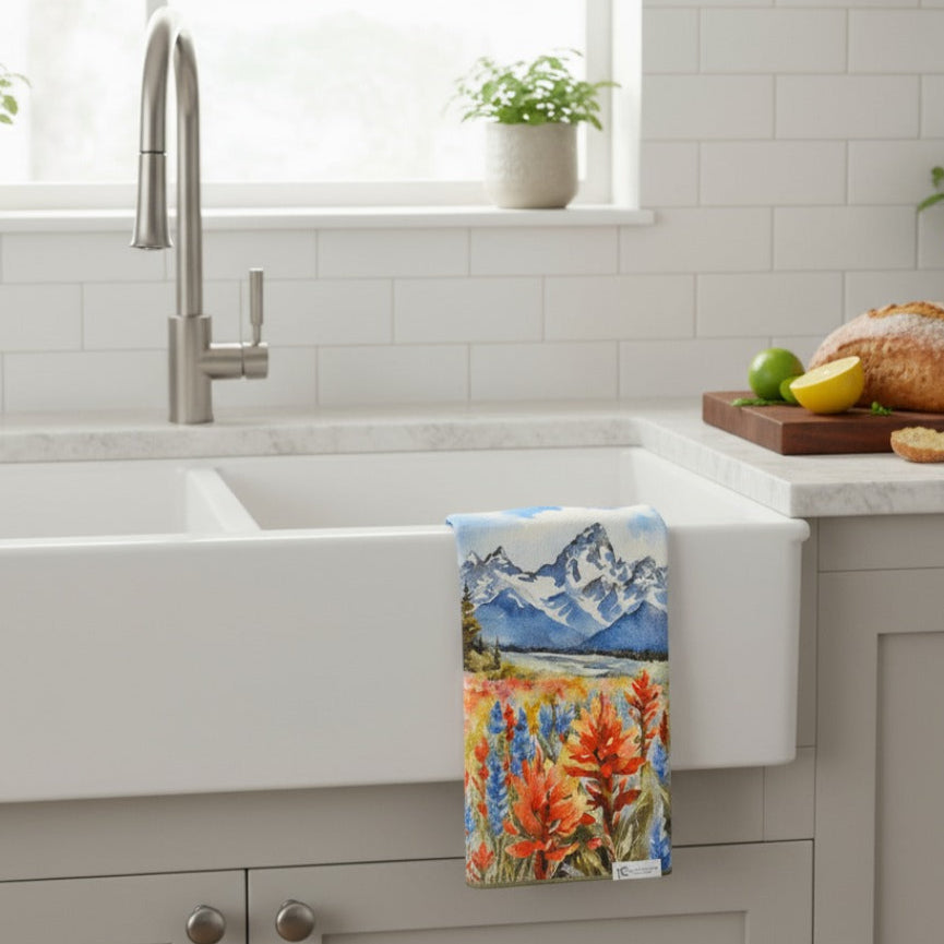 Grand Paintbrush | Waffle Weave Microfiber Towels Kitchen & Bath Hand Towels Reversible Hand Towel | Towel Collective | Cody, WY