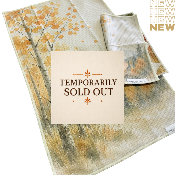 Falling Aspen | Waffle Weave Microfiber Towels Kitchen & Bath