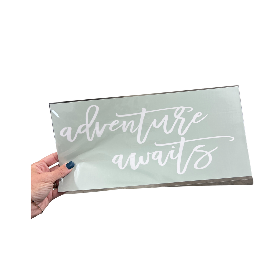 Reusable Mesh Stencil | Adventure Awaits | Bulk Buy Decor Reversible Hand Towel | Towel Collective | Cody, WY