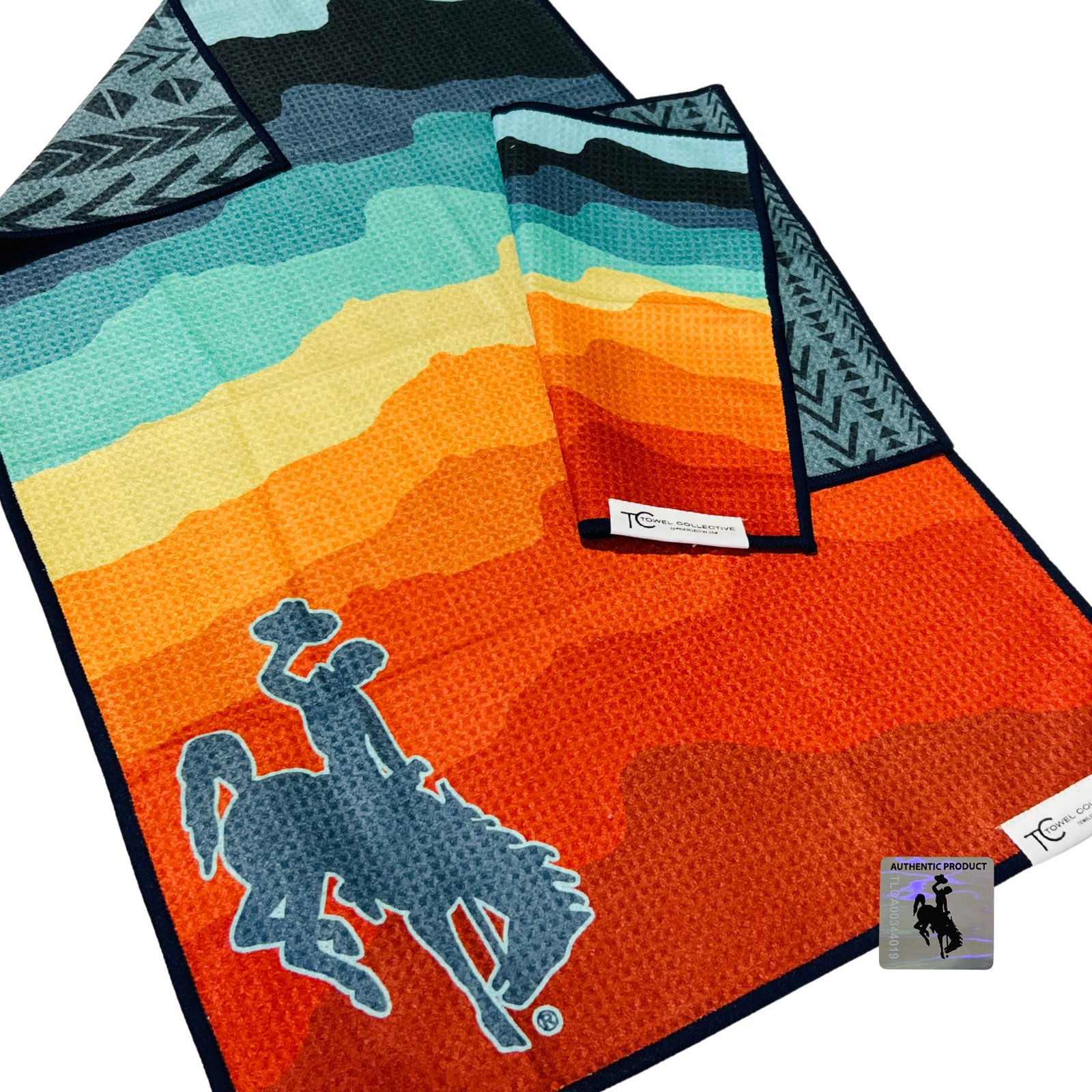 Wyoming Cowboy | Waffle Weave Microfiber Towels Kitchen & Bath Hand Towels Reversible Hand Towel | Towel Collective | Cody, WY