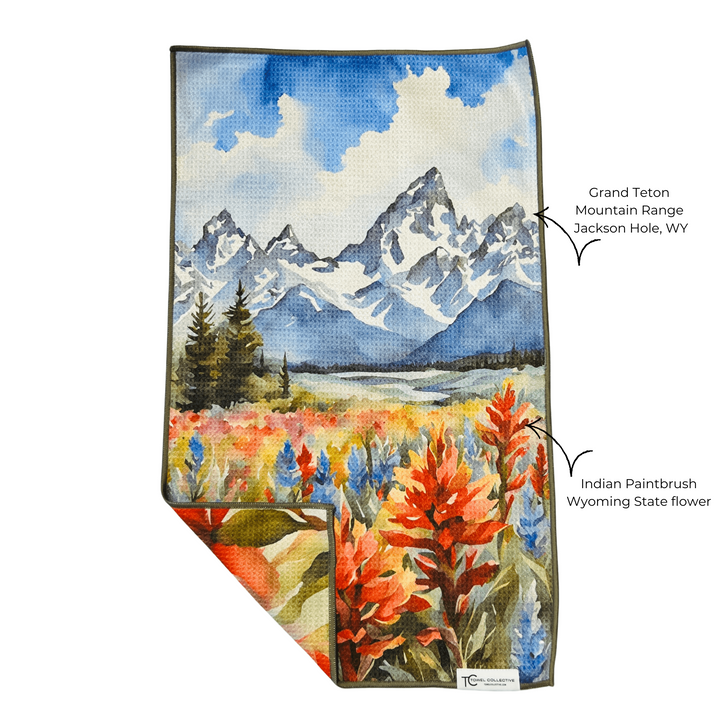 Grand Paintbrush | Waffle Weave Microfiber Towels Kitchen & Bath Hand Towels Reversible Hand Towel | Towel Collective | Cody, WY