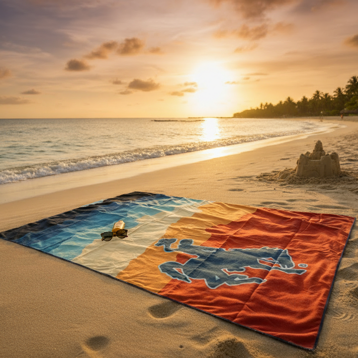 Wyoming Cowboy Pool Towel | Microsuede Sand Resistant Pool Towel