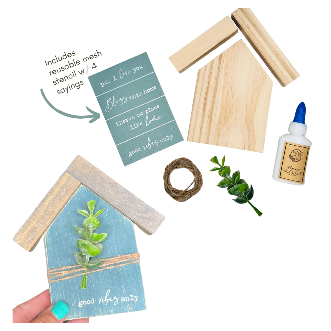 5" Mini DIY Wood House | Bulk Buy Decor Reversible Hand Towel | Towel Collective | Cody, WY