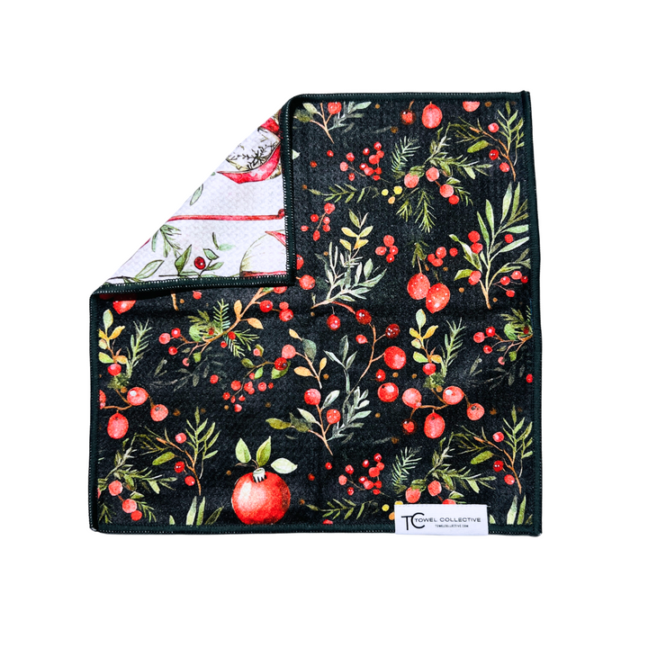 Berries & Bulbs | Waffle Weave Microfiber Towels Kitchen & Bath - Washcloth Hand Towels Reversible Hand Towel | Towel Collective | Cody, WY