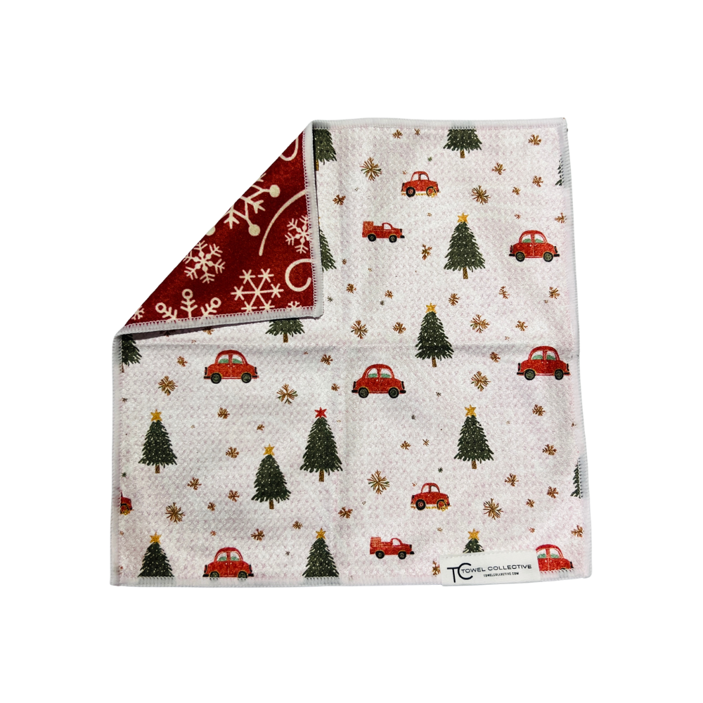 Going on a Tree Hunt | Waffle Weave Microfiber Towels Kitchen & Bath Hand Towels Reversible Hand Towel | Towel Collective | Cody, WY