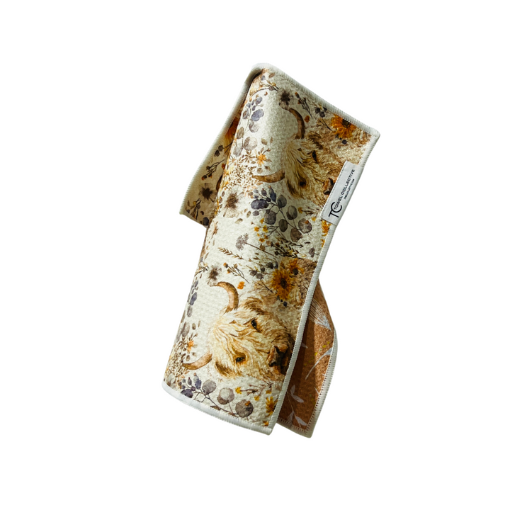 Highland Fall | Waffle Weave Microfiber Towels Kitchen & Bath Hand Towels Reversible Hand Towel | Towel Collective | Cody, WY