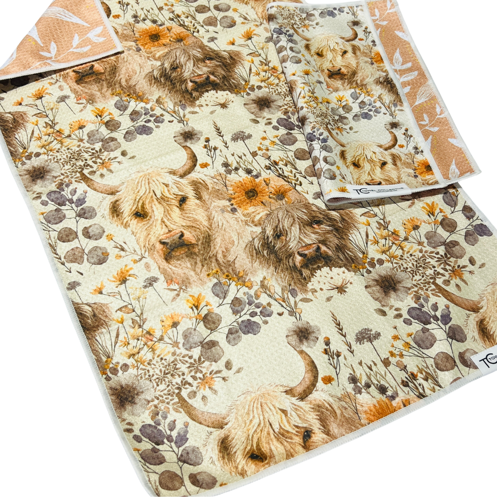 Highland Fall | Waffle Weave Microfiber Towels Kitchen & Bath Hand Towels Reversible Hand Towel | Towel Collective | Cody, WY