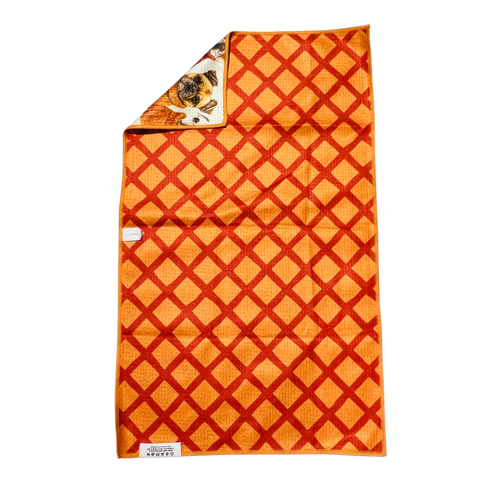 Autumn Pups | Waffle Weave Microfiber Towels Kitchen & Bath Hand Towels Reversible Hand Towel | Towel Collective | Cody, WY