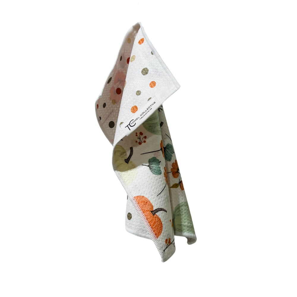 Pastel Pumpkin | Waffle Weave Microfiber Towels Kitchen & Bath Hand Towels Reversible Hand Towel | Towel Collective | Cody, WY
