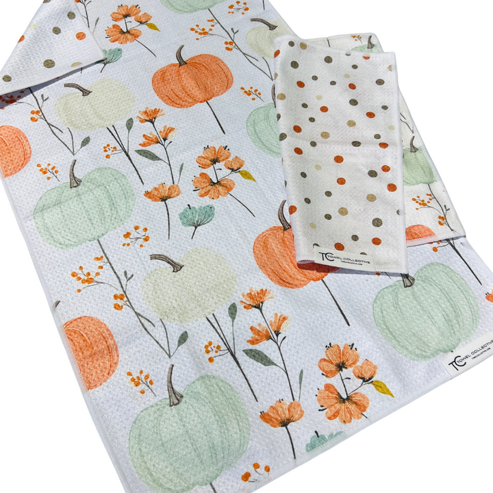 Pastel Pumpkin | Waffle Weave Microfiber Towels Kitchen & Bath Hand Towels Reversible Hand Towel | Towel Collective | Cody, WY