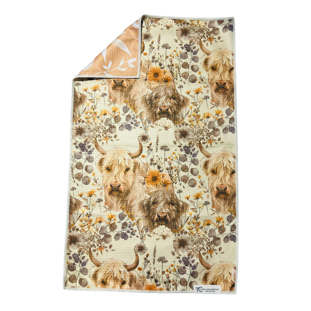 Highland Fall | Waffle Weave Microfiber Towels Kitchen & Bath Hand Towels Reversible Hand Towel | Towel Collective | Cody, WY