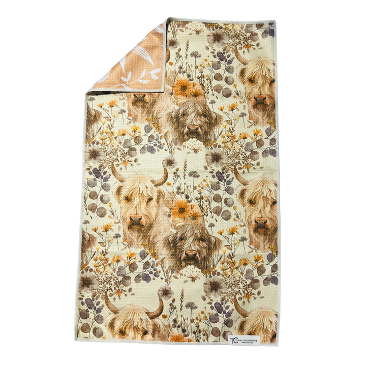 Highland Fall | Waffle Weave Microfiber Towels Kitchen & Bath Hand Towels Reversible Hand Towel | Towel Collective | Cody, WY