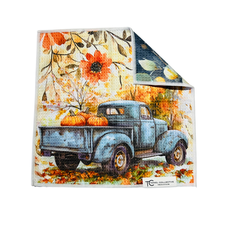 Little Blue Truck | Waffle Weave Microfiber Towels Kitchen & Bath Hand Towels Reversible Hand Towel | Towel Collective | Cody, WY