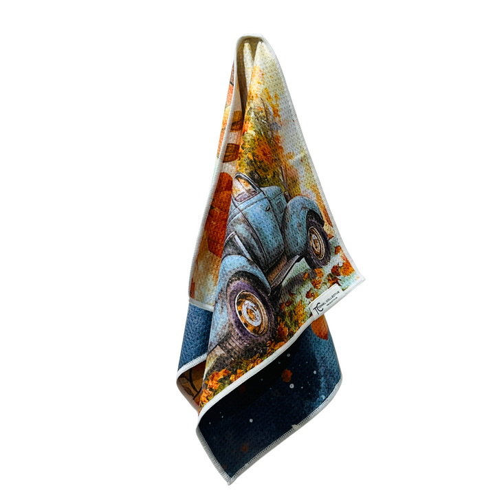 Little Blue Truck | Waffle Weave Microfiber Towels Kitchen & Bath Hand Towels Reversible Hand Towel | Towel Collective | Cody, WY