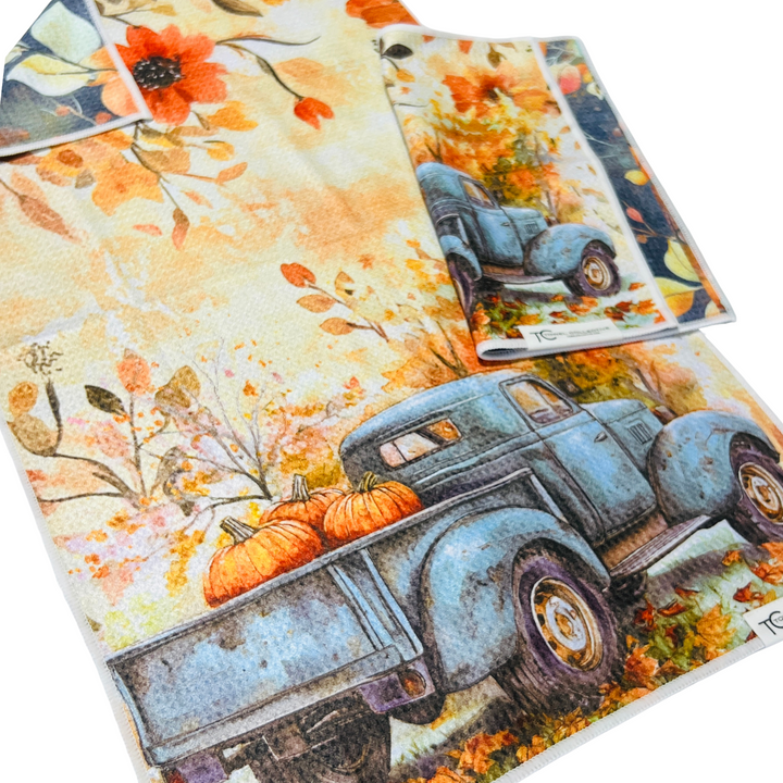 Little Blue Truck | Waffle Weave Microfiber Towels Kitchen & Bath Hand Towels Reversible Hand Towel | Towel Collective | Cody, WY