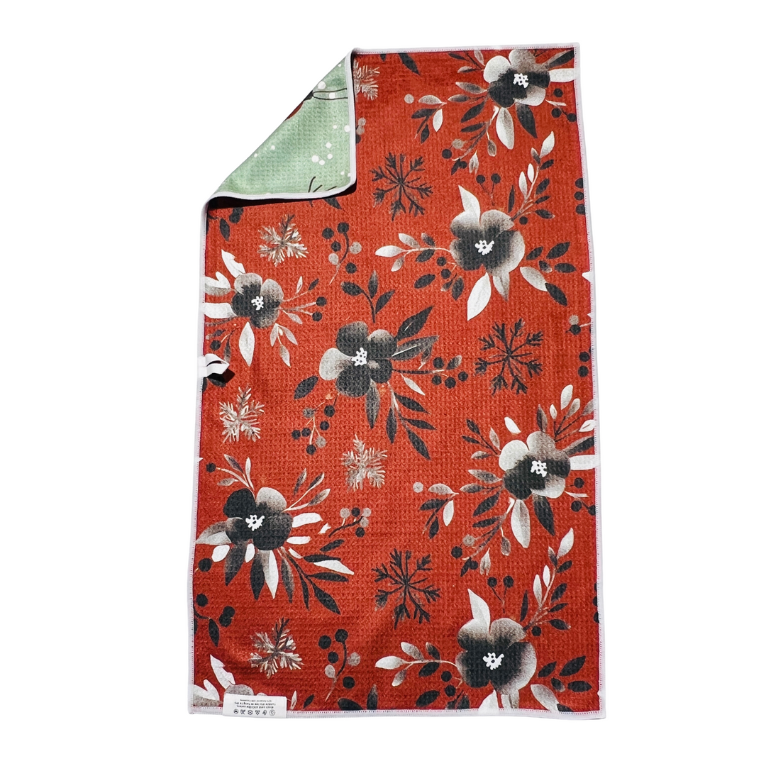 Jolly Snowman | Waffle Weave Microfiber Towels Kitchen & Bath Hand Towels Reversible Hand Towel | Towel Collective | Cody, WY