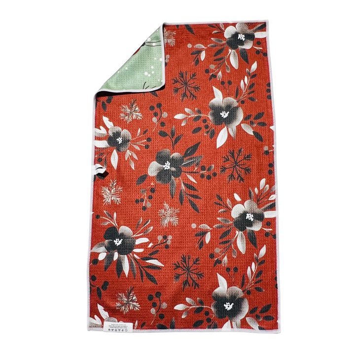 Jolly Snowman | Waffle Weave Microfiber Towels Kitchen & Bath Hand Towels Reversible Hand Towel | Towel Collective | Cody, WY