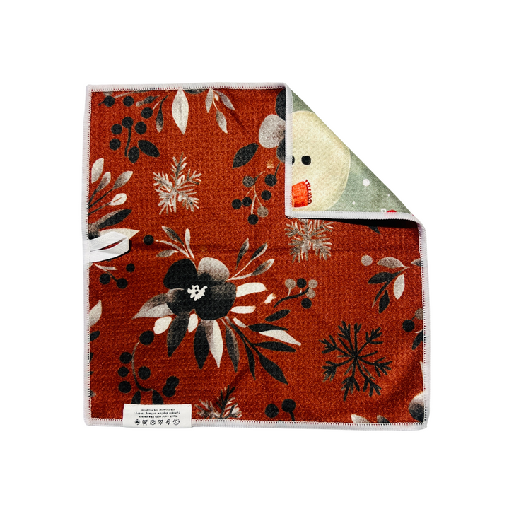 Jolly Snowman | Waffle Weave Microfiber Towels Kitchen & Bath Hand Towels Reversible Hand Towel | Towel Collective | Cody, WY