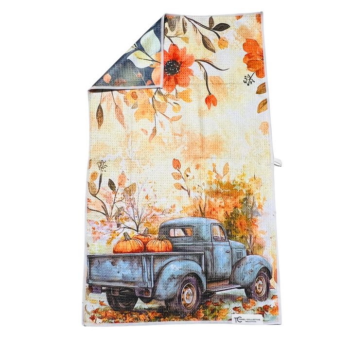 Little Blue Truck | Waffle Weave Microfiber Towels Kitchen & Bath Hand Towels Reversible Hand Towel | Towel Collective | Cody, WY