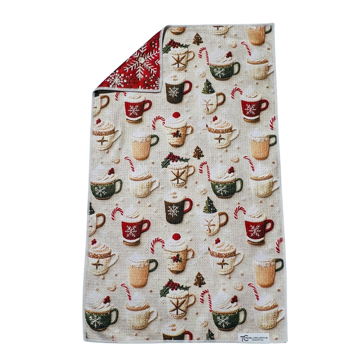 Cup o' Cheer | Waffle Weave Microfiber Towels Kitchen & Bath Hand Towels Reversible Hand Towel | Towel Collective | Cody, WY