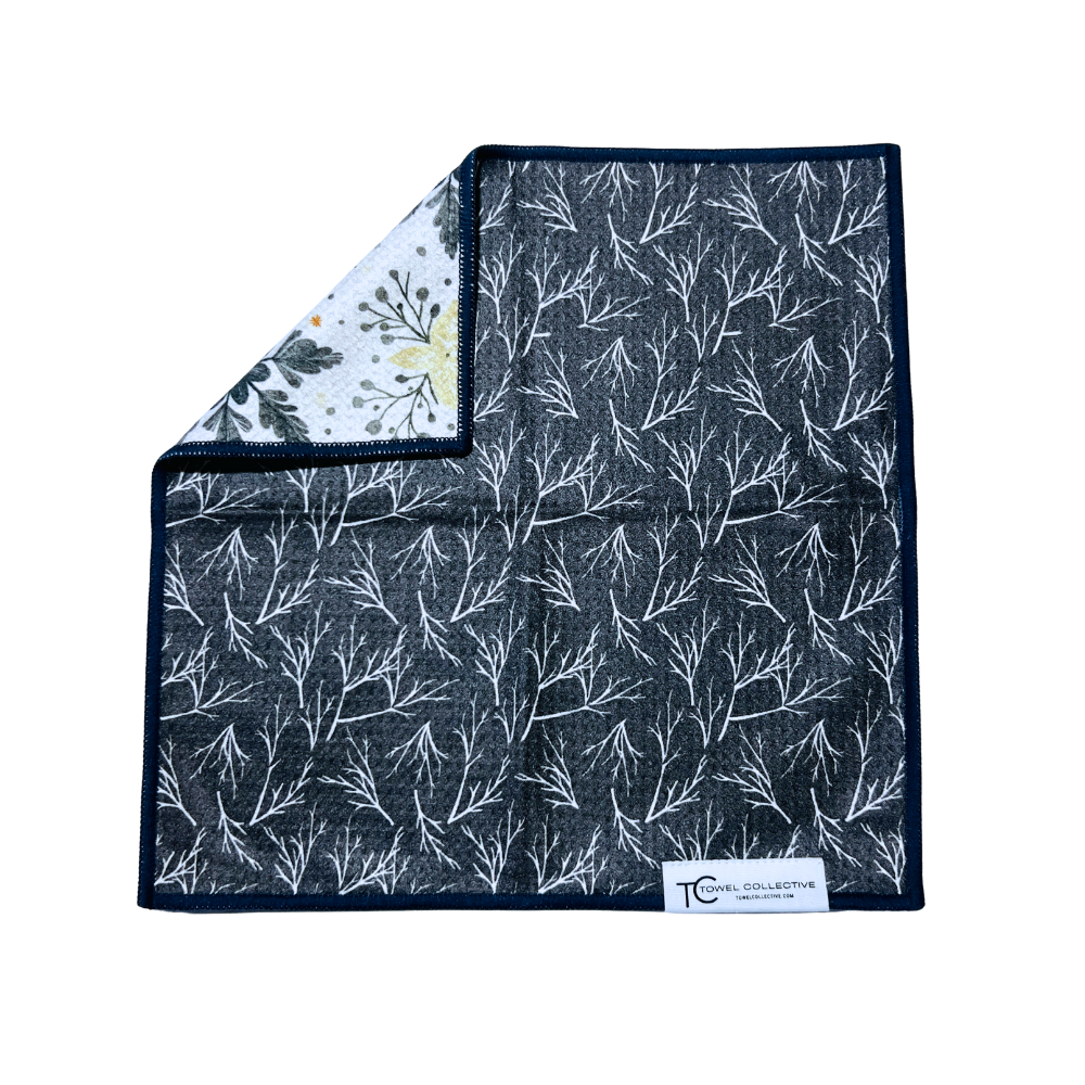 Snowflake & Birch | Waffle Weave Microfiber Towels Kitchen & Bath(November Subscription) Hand Towels Reversible Hand Towel | Towel Collective | Cody, WY