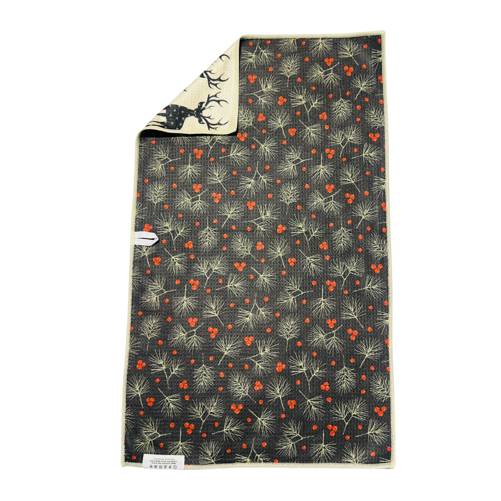 Reindeer & Pine | Waffle Weave Microfiber Towels Kitchen & Bath Hand Towels Reversible Hand Towel | Towel Collective | Cody, WY