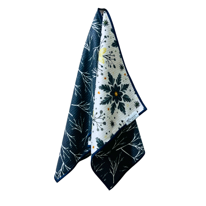 Snowflake & Birch | Waffle Weave Microfiber Towels Kitchen & Bath(November Subscription) Hand Towels Reversible Hand Towel | Towel Collective | Cody, WY