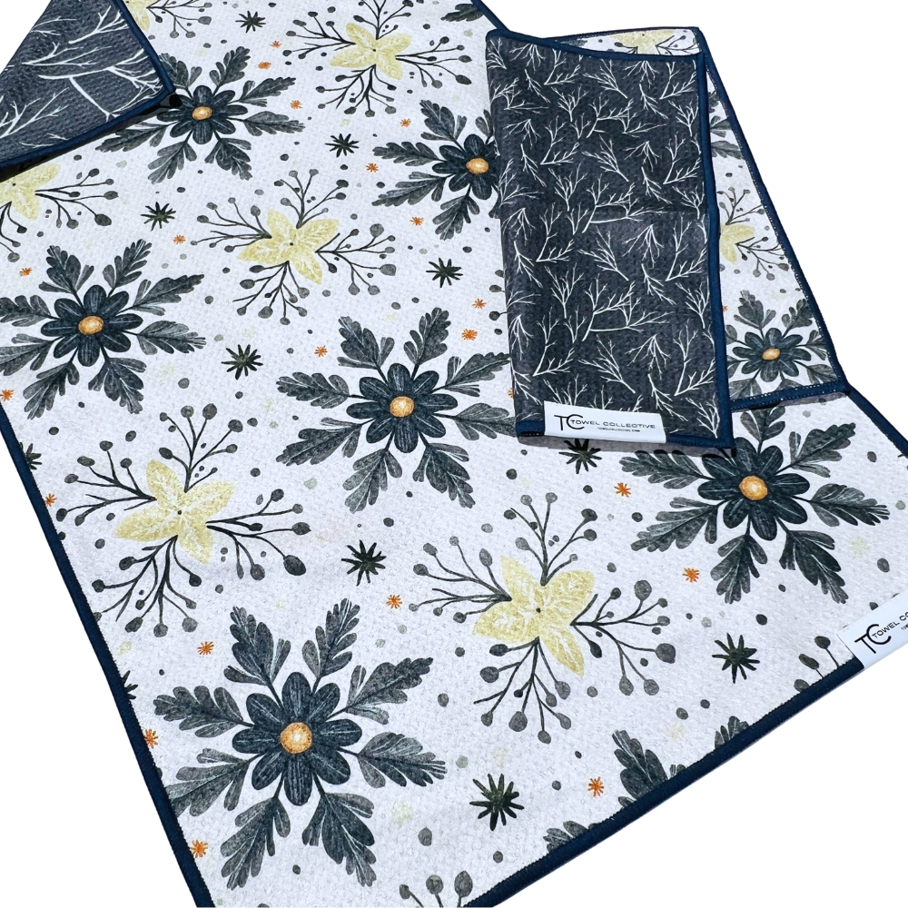 Snowflake & Birch | Waffle Weave Microfiber Towels Kitchen & Bath(November Subscription) Hand Towels Reversible Hand Towel | Towel Collective | Cody, WY