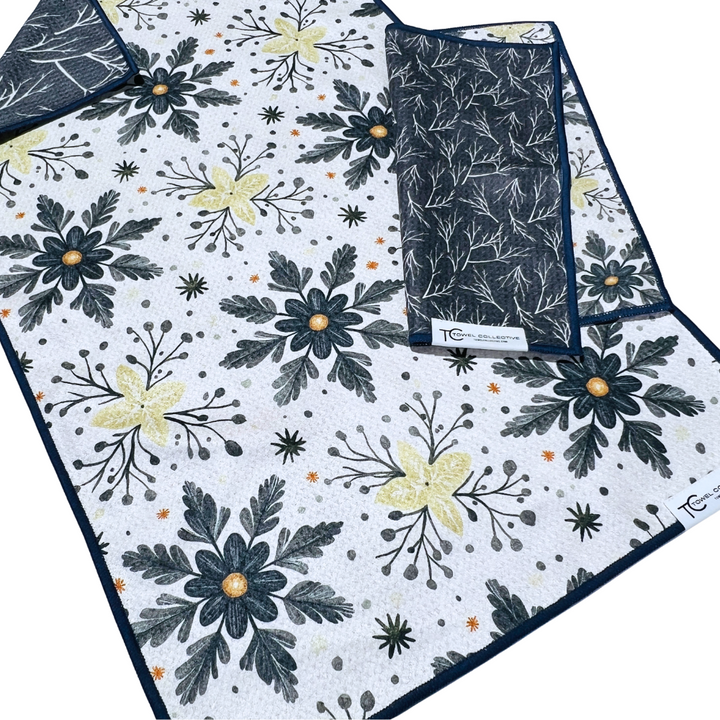 Snowflake & Birch | Waffle Weave Microfiber Towels Kitchen & Bath(November Subscription) Hand Towels Reversible Hand Towel | Towel Collective | Cody, WY